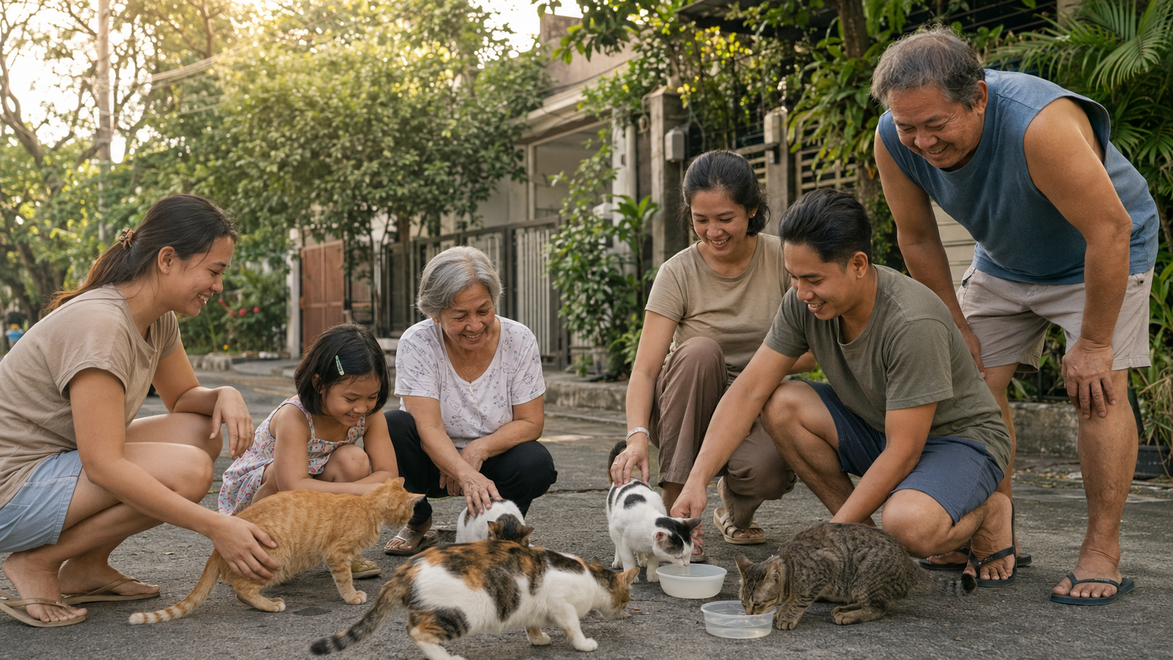 Residents caring for community cats